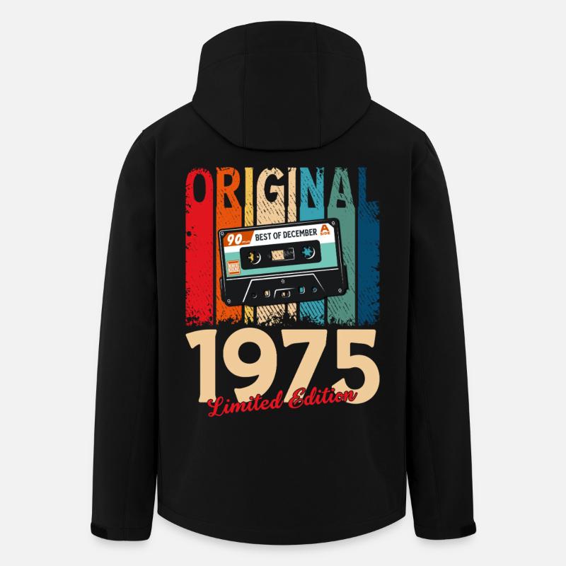 50e anniversaire cassette décembre 1975 - Veste softshell homme en polyester recyclé Stanley/Stella - noir
