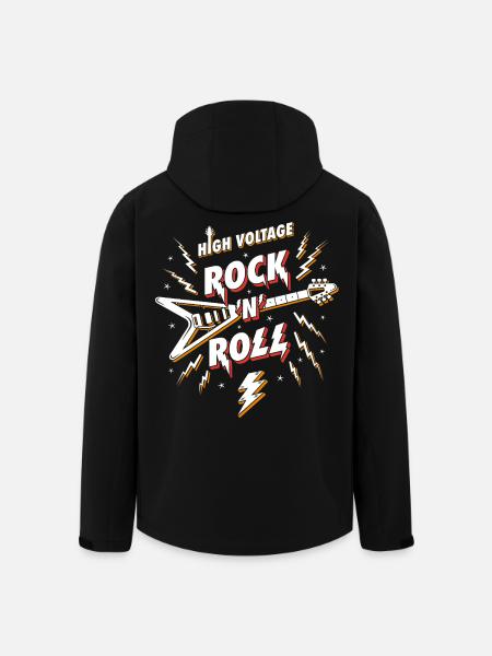 Hochspannungs-Rock'n'Roll-Gitarre - Recycelte Männer Softshell-Jacke von Stanley/Stella - Schwarz