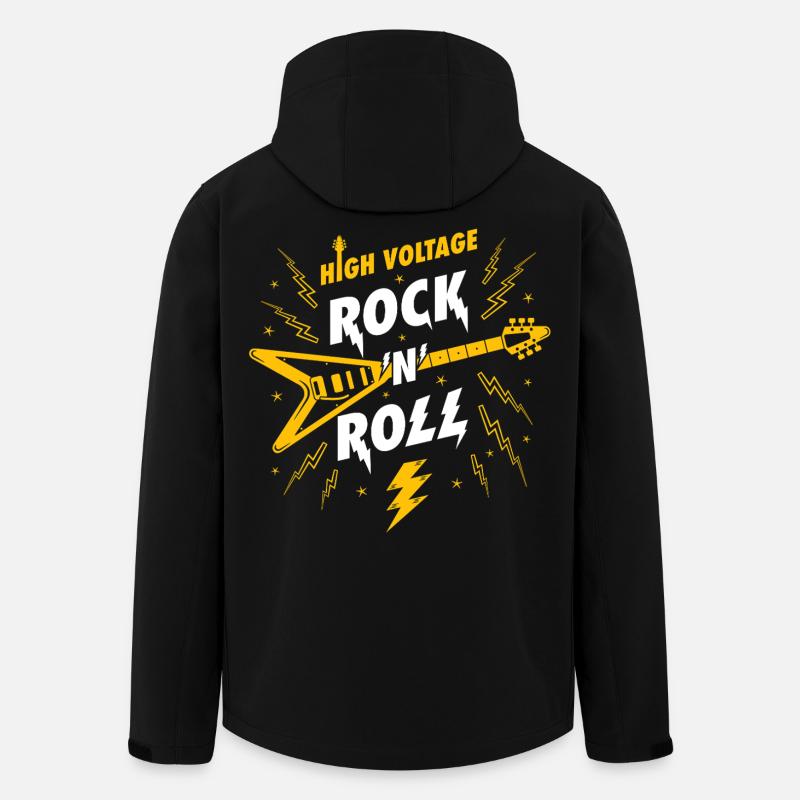 Hochspannungs-Rockin-Roll-Gitarre - Recycelte Männer Softshell-Jacke von Stanley/Stella - Schwarz