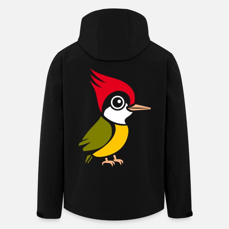 Specht - Recycelte Männer Softshell-Jacke von Stanley/Stella - Schwarz