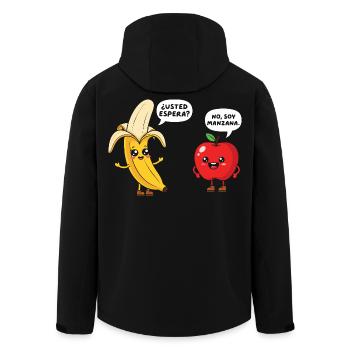 Funny Maestra School Spanish Teacher - Men’s Recycled Softshell Jacket by Stanley/Stella - black - Back - AI Model Male 185 light (185cm)