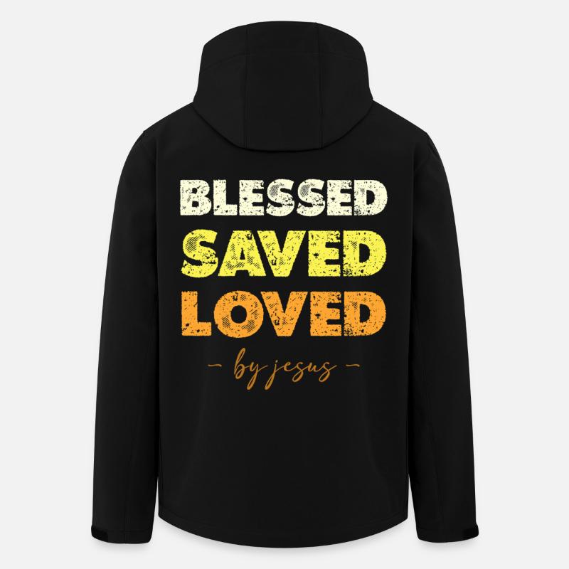 Gesegnet Gerettet Geliebt Jesus - Recycelte Männer Softshell-Jacke von Stanley/Stella - Schwarz