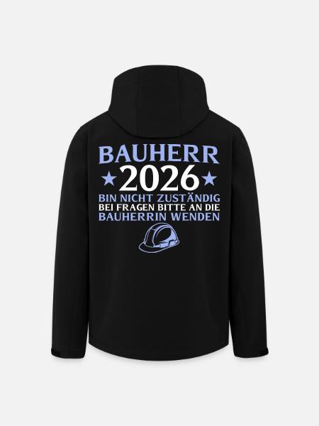Bauherr 2026 Bin nicht zuständig - Hausbau - Recycelte Männer Softshell-Jacke von Stanley/Stella - Schwarz