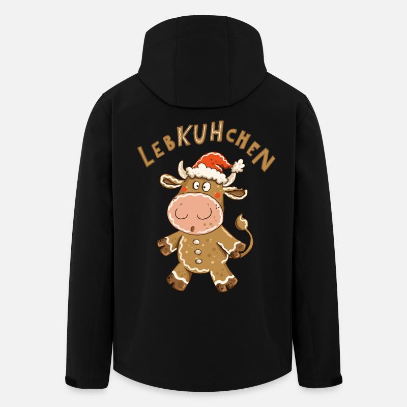 LebKUHchen – Weihnachten Kuh Weihnachtsmotiv - Recycelte Männer Softshell-Jacke von Stanley/Stella - Schwarz