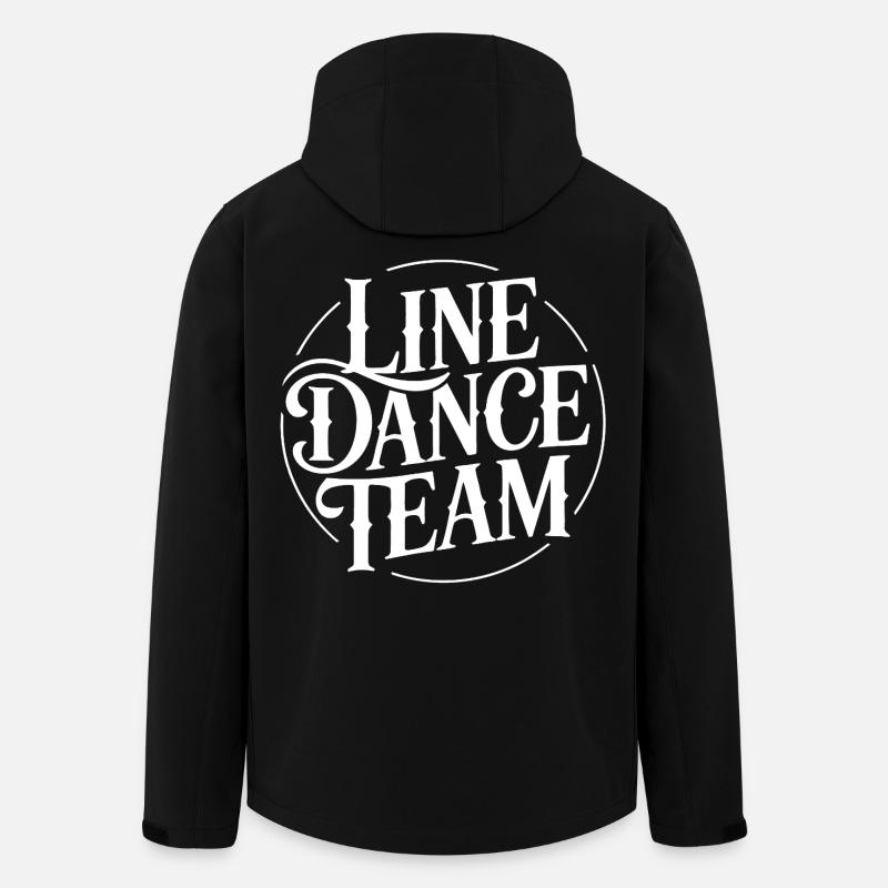 Line Dance Team Logo Emblem - Men’s Recycled Softshell Jacket by Stanley/Stella - black