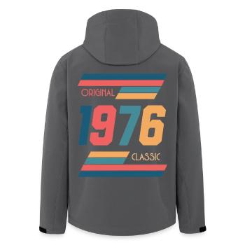 Chemise originale classique de 50 ans de 1976 Rétro - Veste softshell homme en polyester recyclé Stanley/Stella - noir - Dos - AI Model Male 185 light (185cm)