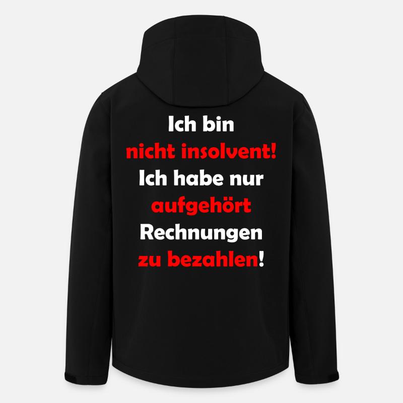 Ich bin nicht insolvent - Recycelte Männer Softshell-Jacke von Stanley/Stella - Schwarz