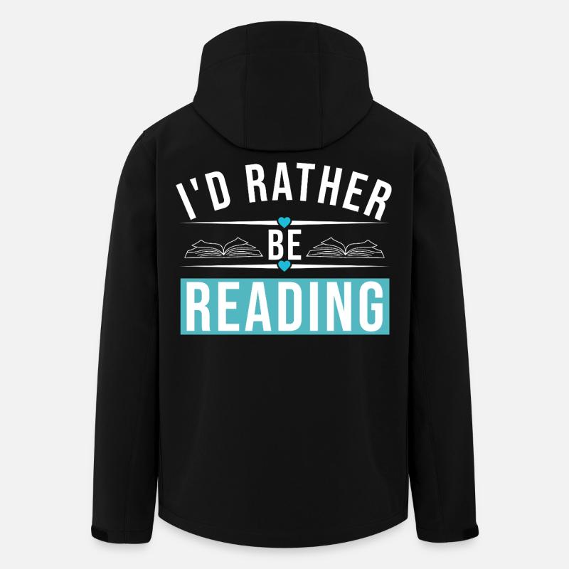 I'D RATHER BE READING - Recycelte Männer Softshell-Jacke von Stanley/Stella - Schwarz