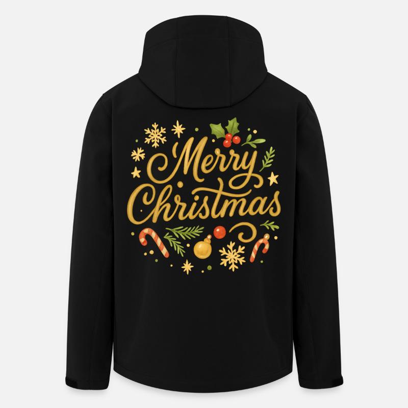 Merry Christmas Deko Schmuck - Recycelte Männer Softshell-Jacke von Stanley/Stella - Schwarz