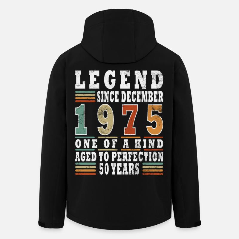 1975 December Birthday Gift - Men’s Recycled Softshell Jacket by Stanley/Stella - black