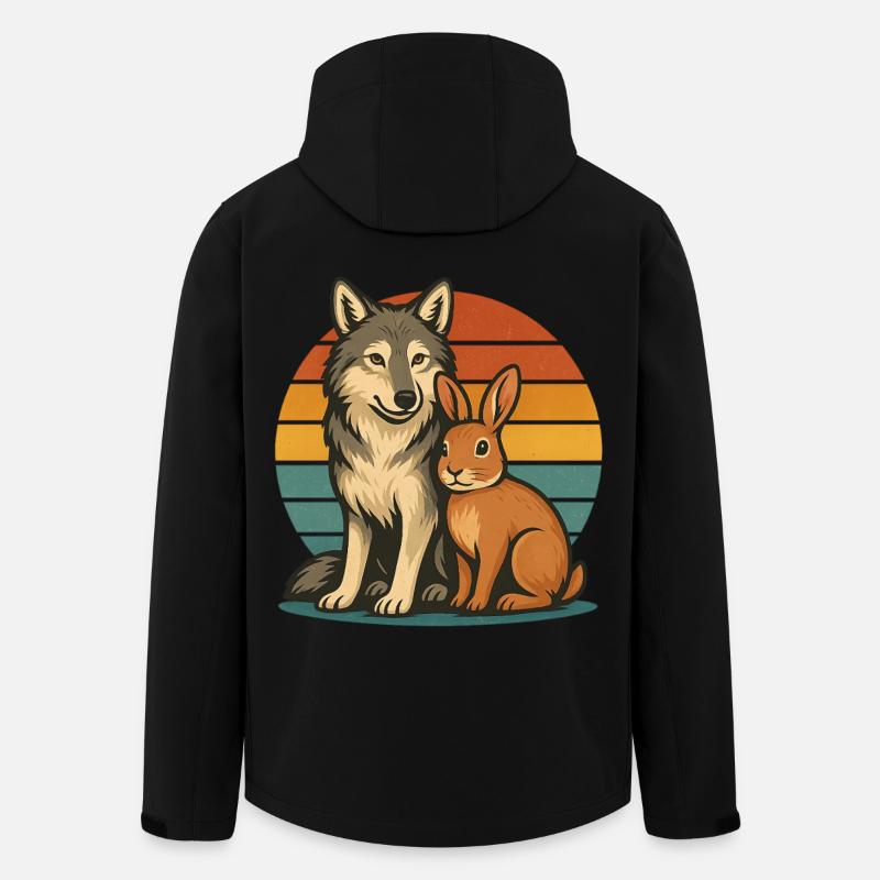 Loup et Lapin - Veste softshell homme en polyester recyclé Stanley/Stella - noir