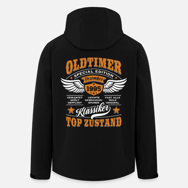 Oldtimer décembre 1995 | Cadeau d’anniversaire - Veste softshell homme en polyester recyclé Stanley/Stella - noir