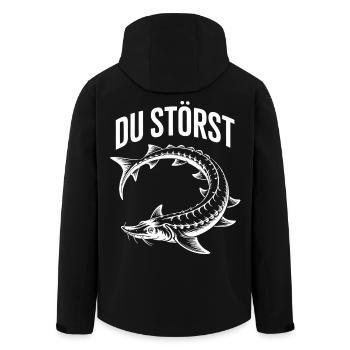 You disturb - Men’s Recycled Softshell Jacket by Stanley/Stella - black - Back - AI Model Male 185 light (185cm)