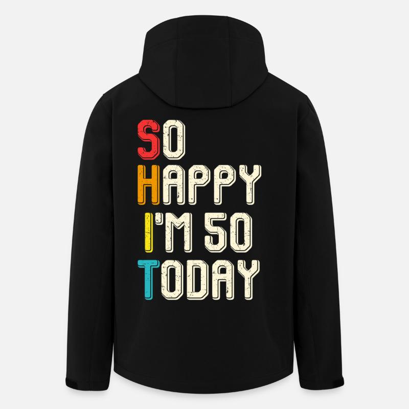 So happy 50 today - Men’s Recycled Softshell Jacket by Stanley/Stella - black