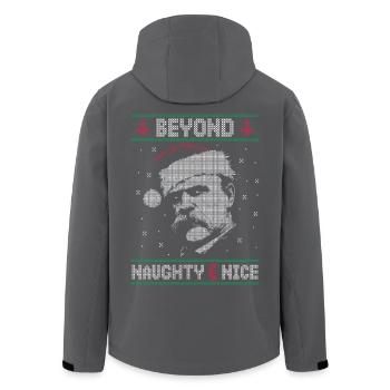 AU-DELÀ DU VILAIN ET GENTIL NIETZSCHE NOËL LAID - Veste softshell homme en polyester recyclé Stanley/Stella - noir - Dos - AI Model Male 185 light (185cm)
