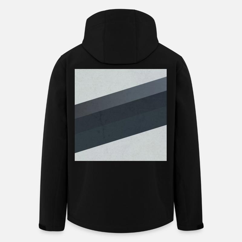Scandi Geometric Art Grau Sand - Recycelte Männer Softshell-Jacke von Stanley/Stella - Schwarz