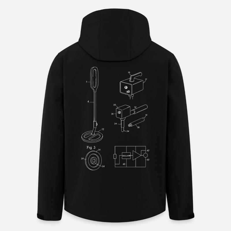 Metalldetektor-Bauplan Abb. 3 Design - Recycelte Männer Softshell-Jacke von Stanley/Stella - Schwarz
