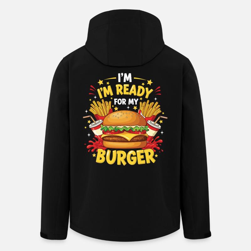 Burger Hamburger - Men’s Recycled Softshell Jacket by Stanley/Stella - black