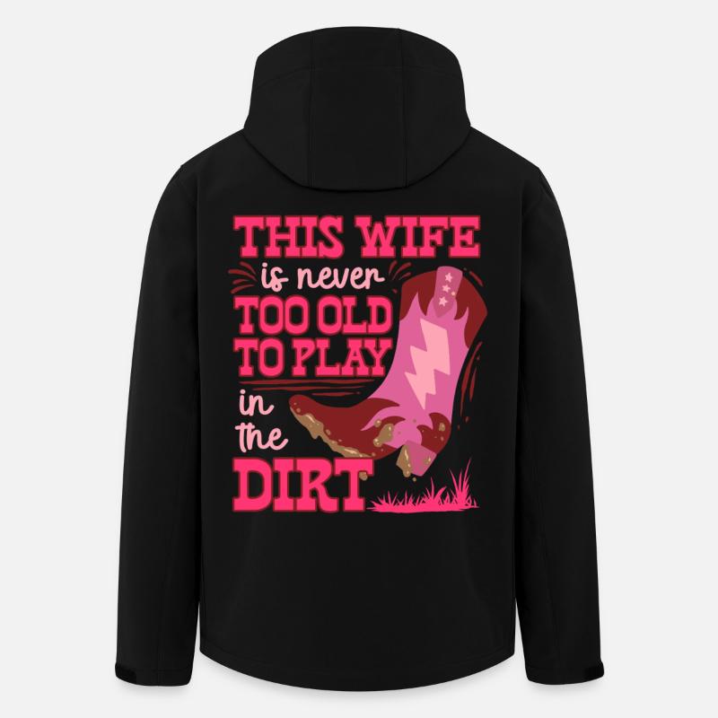 Ehefrau eines Bauern Mutter - Recycelte Männer Softshell-Jacke von Stanley/Stella - Schwarz