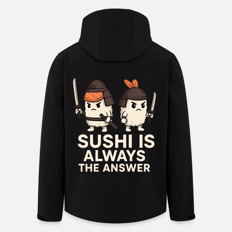 Le sushi est toujours la solution - Veste softshell homme en polyester recyclé Stanley/Stella - noir
