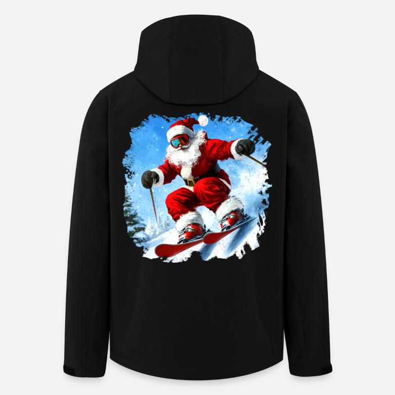 Weihnachten Skifahrer - Recycelte Männer Softshell-Jacke von Stanley/Stella - Schwarz