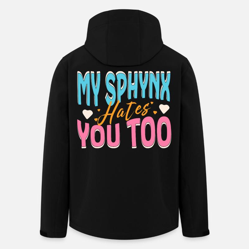 My Sphynx Cat Hates You Funny - Men’s Recycled Softshell Jacket by Stanley/Stella - black