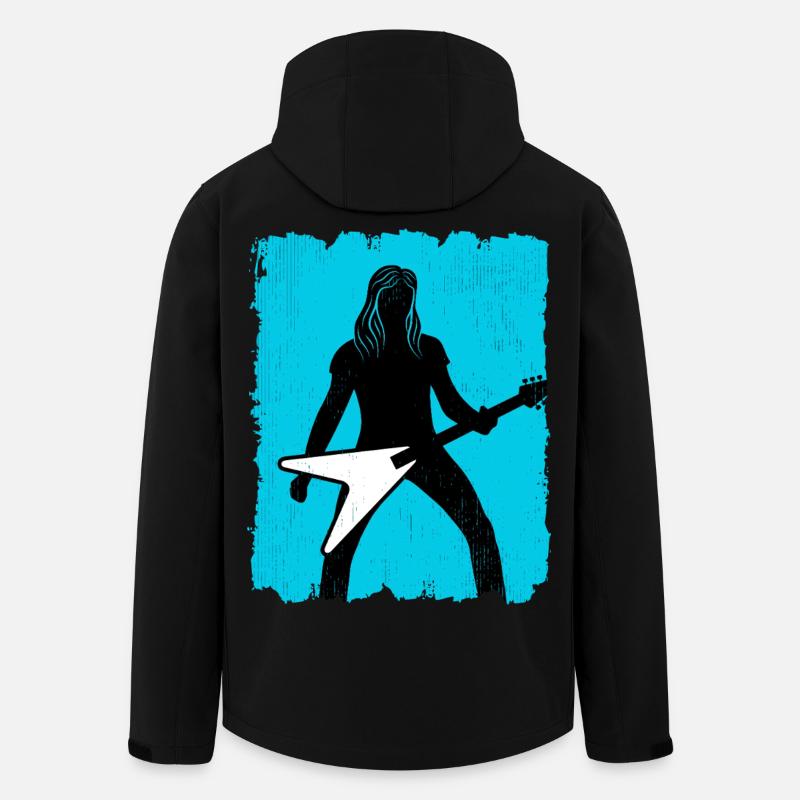 Heavy-Metal-Gitarristen-Poster - Recycelte Männer Softshell-Jacke von Stanley/Stella - Schwarz