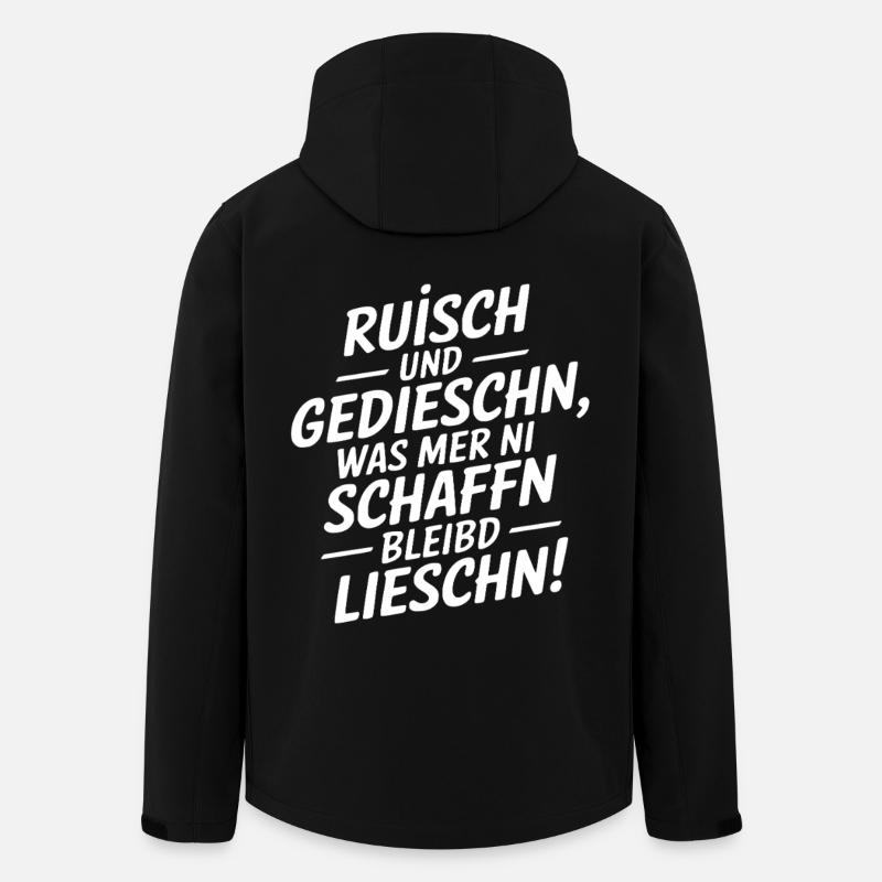 Sächsischer Dialekt Spruch Sachsen - Recycelte Männer Softshell-Jacke von Stanley/Stella - Schwarz