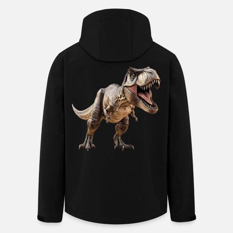 T-Rex Dino Dinosaur - Men’s Recycled Softshell Jacket by Stanley/Stella - black