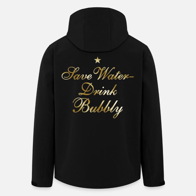 Save Water Drink Bubbly - Recycelte Männer Softshell-Jacke von Stanley/Stella - Schwarz