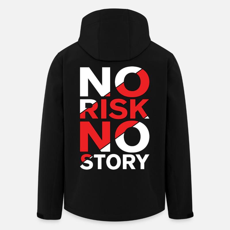 No Risk No Story - Men’s Recycled Softshell Jacket by Stanley/Stella - black