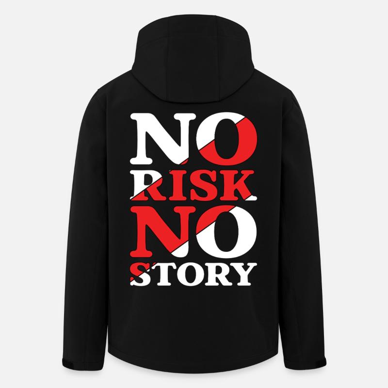 No Risk No Story - Men’s Recycled Softshell Jacket by Stanley/Stella - black