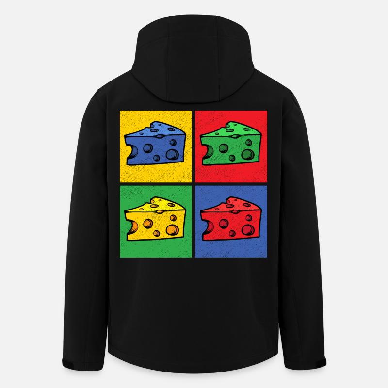 Käse Pop-Art Popart Käsestück Käseecke - Recycelte Männer Softshell-Jacke von Stanley/Stella - Schwarz