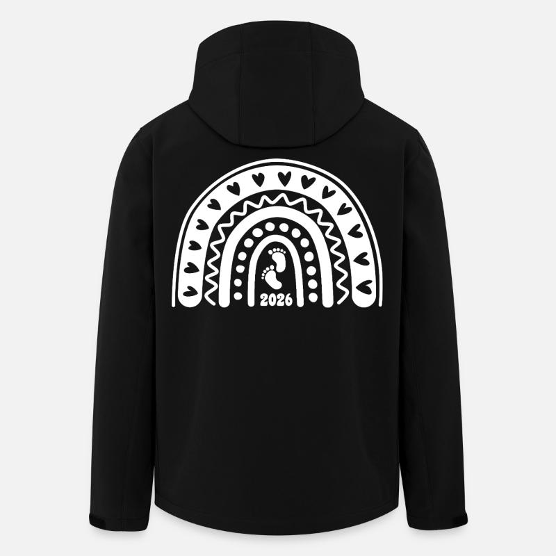 Quand l’amour devient vie - Bébé 2026 - Veste softshell homme en polyester recyclé Stanley/Stella - noir