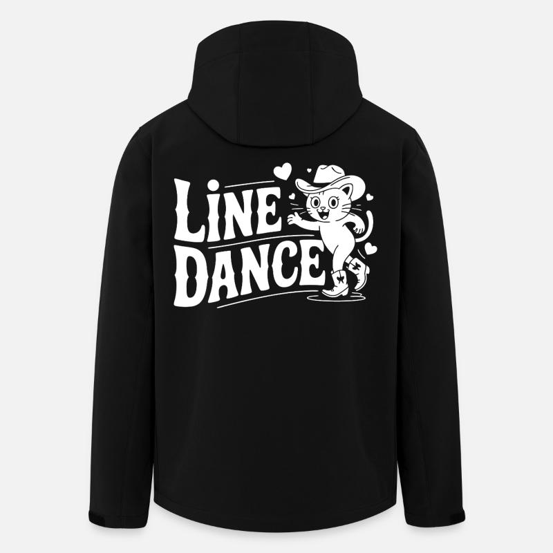 Line Dance Cat Silhouette - Men’s Recycled Softshell Jacket by Stanley/Stella - black