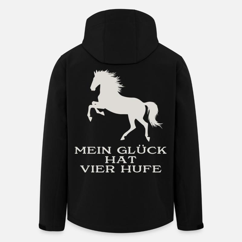 Mon bonheur a quatre sabots - Veste softshell homme en polyester recyclé Stanley/Stella - noir