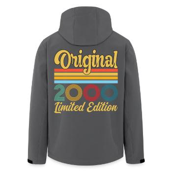 Anniversaire 2000 Original Vintage Rétro Cadeau - Veste softshell homme en polyester recyclé Stanley/Stella - noir - Dos - AI Model Male 185 light (185cm)