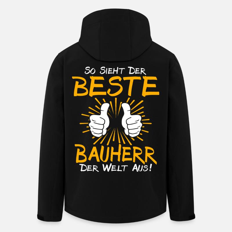 Bauherr Geschenkidee - Recycelte Männer Softshell-Jacke von Stanley/Stella - Schwarz