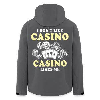 Joueurs de casino casino - Veste softshell homme en polyester recyclé Stanley/Stella - noir - Dos - AI Model Male 185 light (185cm)