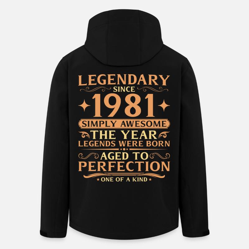 45e anniversaire de Legends 1981 - Veste softshell homme en polyester recyclé Stanley/Stella - noir