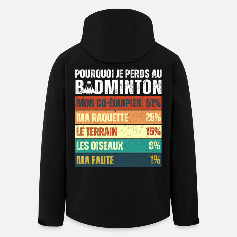 Warum ich bei Badminton Vintage Humor verliere - Recycelte Männer Softshell-Jacke von Stanley/Stella - Schwarz
