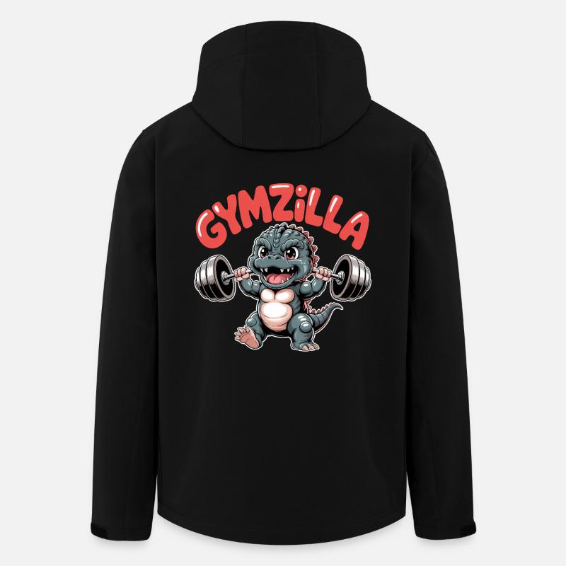 Gymzilla – Motivations-Gym-Zitat - Recycelte Männer Softshell-Jacke von Stanley/Stella - Schwarz
