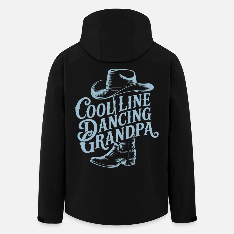 Grand-père danseur en ligne cool - Veste softshell homme en polyester recyclé Stanley/Stella - noir