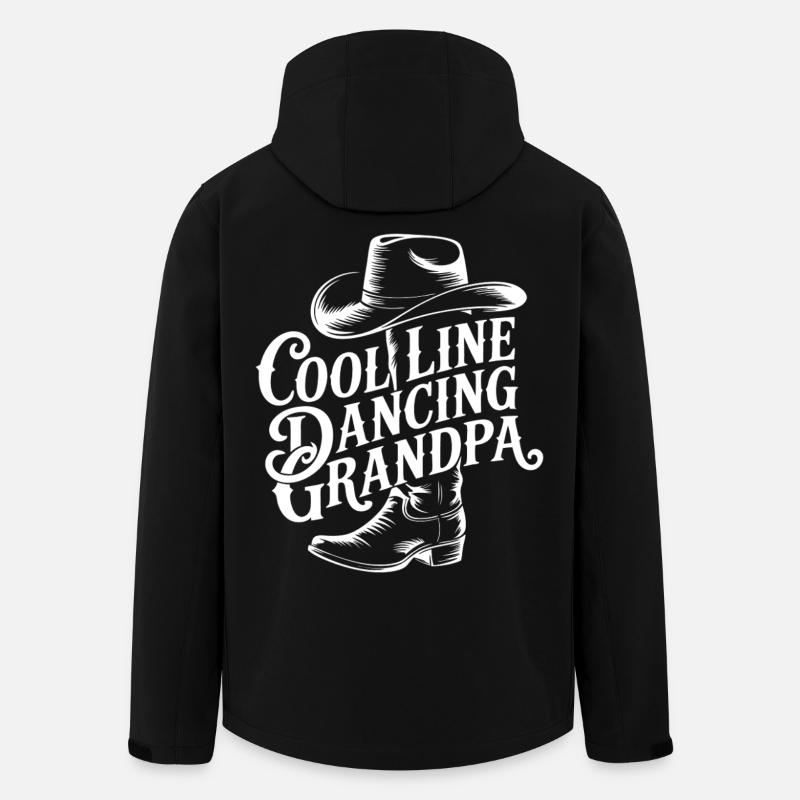 Line-Dancing Grandpa Cowboy - Men’s Recycled Softshell Jacket by Stanley/Stella - black