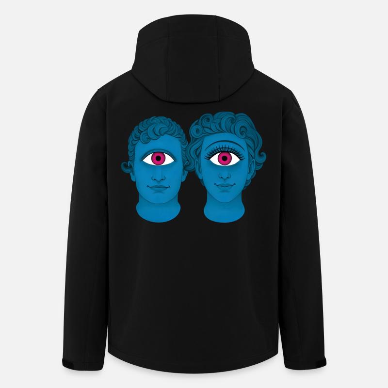 CYCLOPS IN LOVE – nette Leute - Recycelte Männer Softshell-Jacke von Stanley/Stella - Schwarz