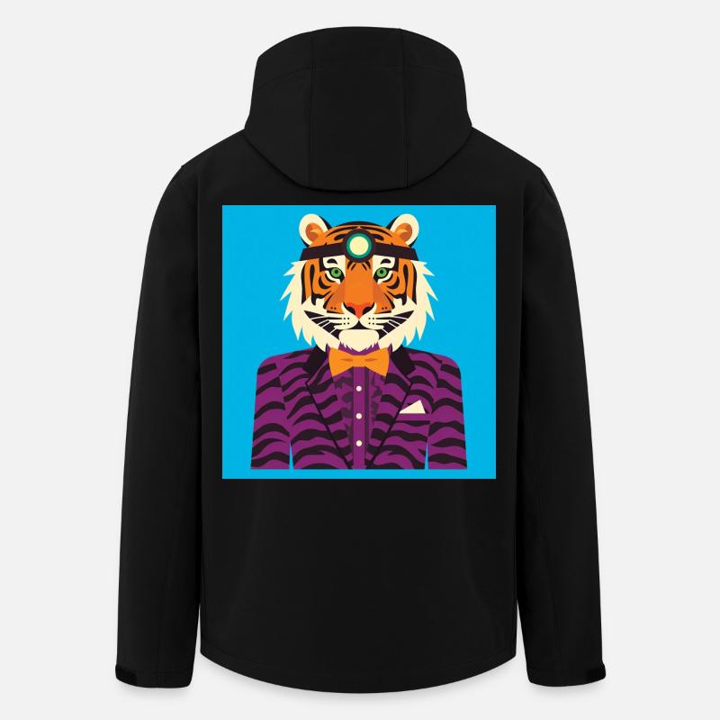 MENSCHLICHER TIGER – Baby & Kinder - Recycelte Männer Softshell-Jacke von Stanley/Stella - Schwarz