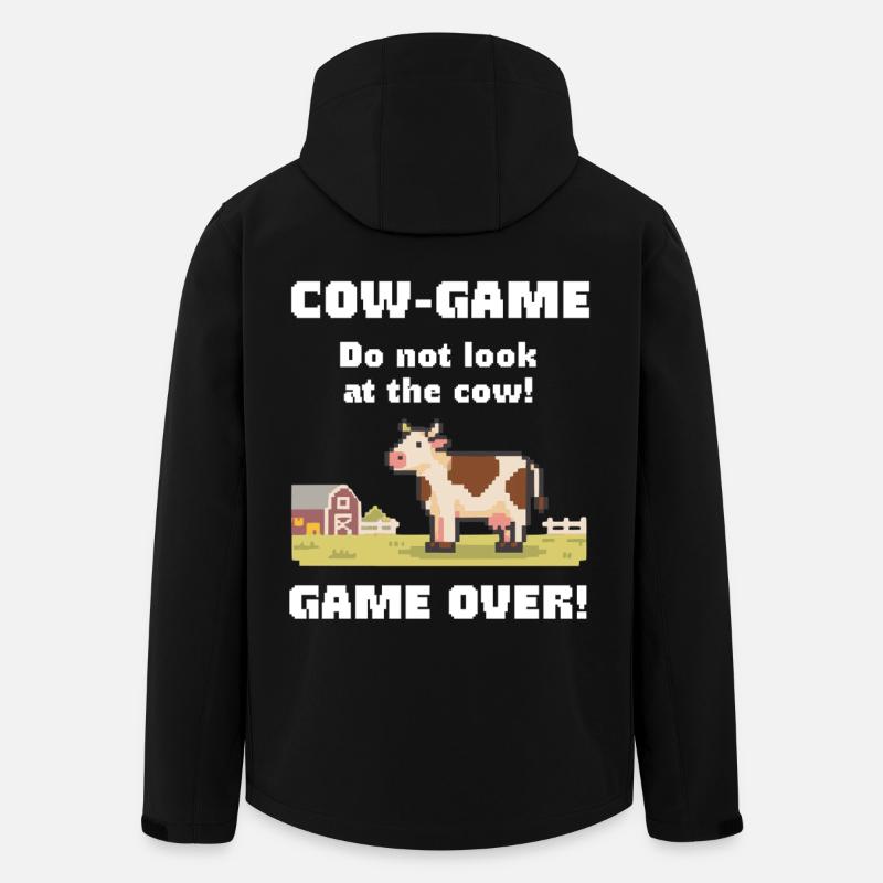 Jeu de Vaches Vaches Rétro - Veste softshell homme en polyester recyclé Stanley/Stella - noir