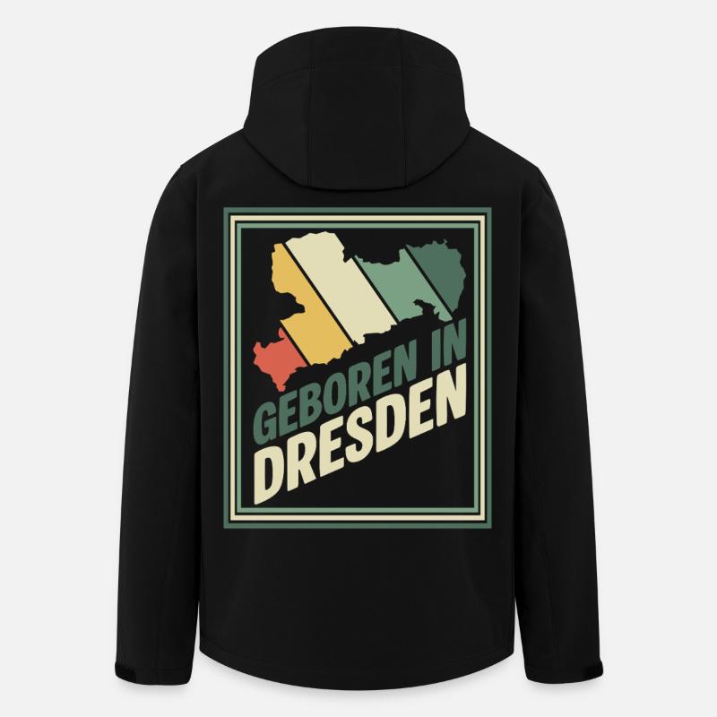 Né à Dresde Retro - Veste softshell homme en polyester recyclé Stanley/Stella - noir