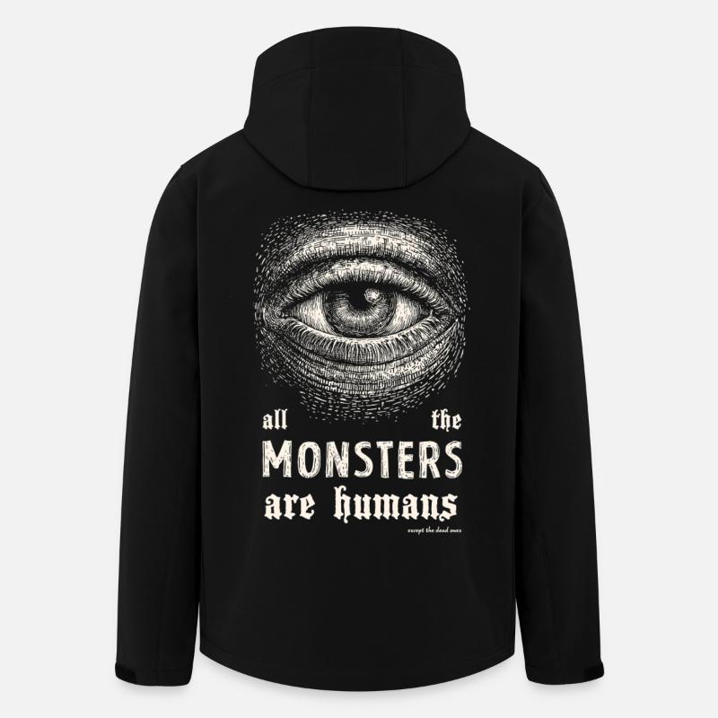 Monsters Are Humans - Men’s Recycled Softshell Jacket by Stanley/Stella - black