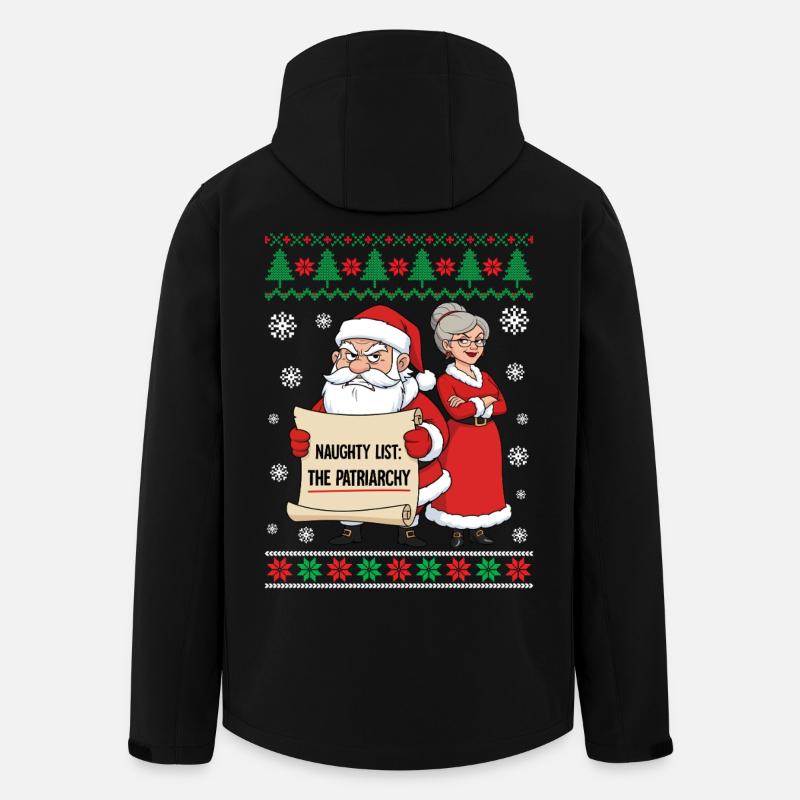 Naughty List The Patriarchy - Recycelte Männer Softshell-Jacke von Stanley/Stella - Schwarz